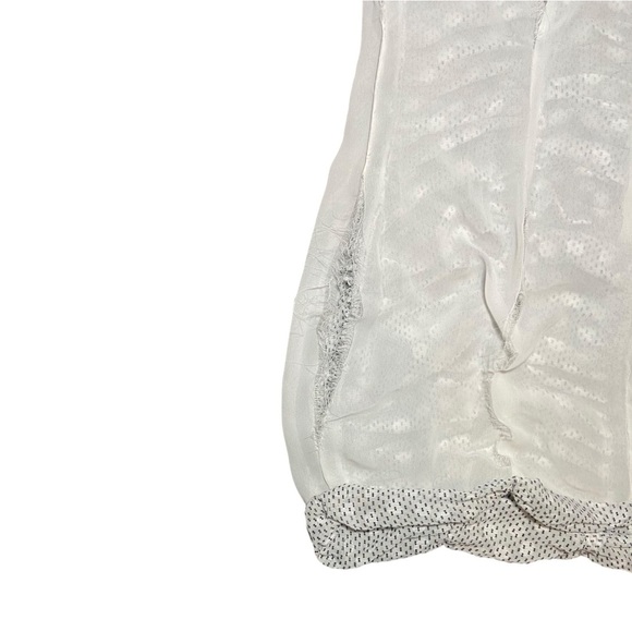 Minkpink Kalea Ruched Mini Dress Black White‎ Ruffle Size Large Balloon Sleeve - Picture 11 of 11